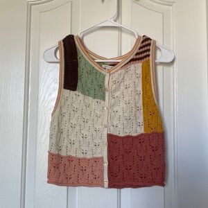 AE Multicolored Knit Cropped Tank
